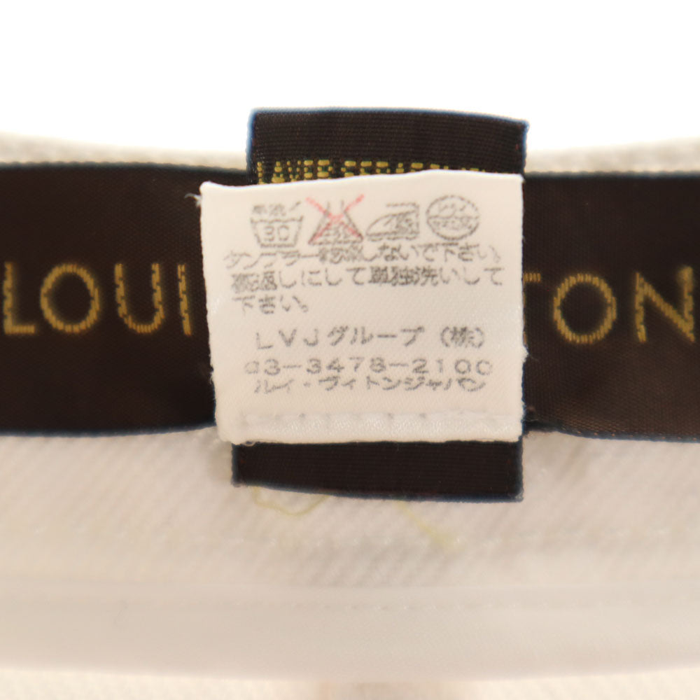 LOUIS VUITTON ルイヴィトン フランス製 リネンブレンド ミディ丈 デニムスカート 34 ホワイト系 レディース