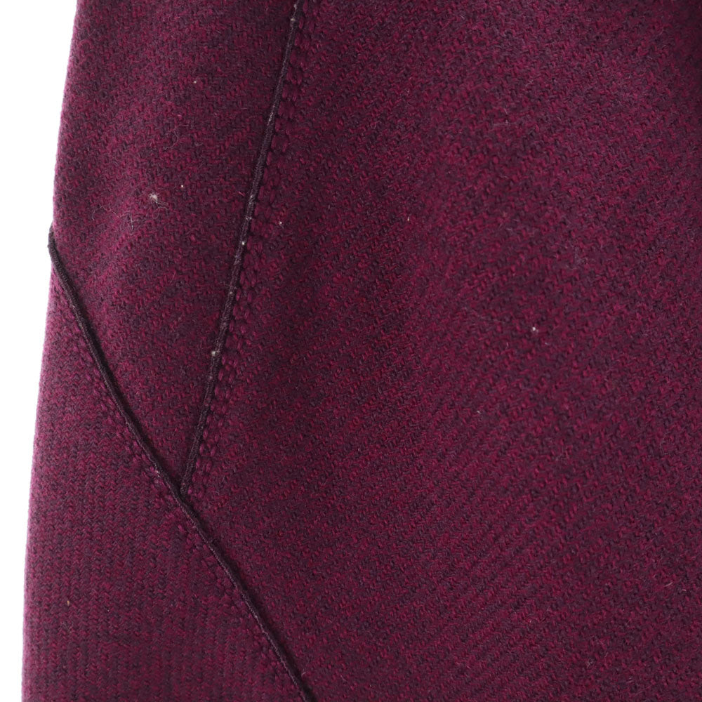 LOUIS VUITTON ルイヴィトン フランス製 ウール ミディスカート 36 パープル系 バックジップ レディース