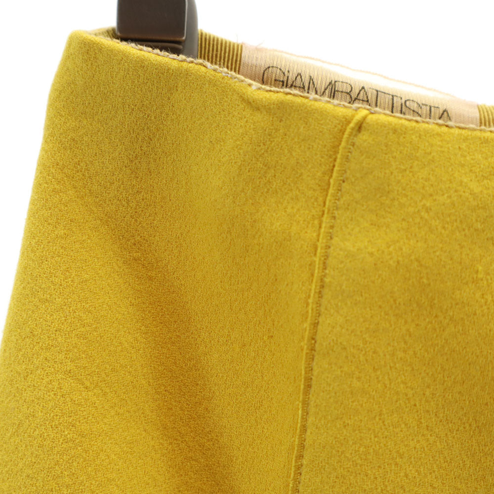 GiAMBATTiSTA VALLi ジャンバティスタヴァリ イタリア製 ミニ丈 フレアスカート 40/XS イエロー レディース