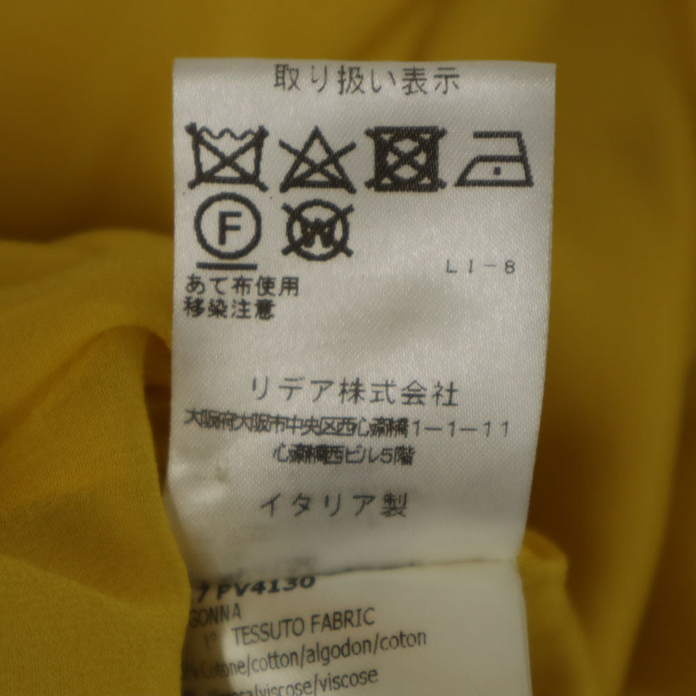 GiAMBATTiSTA VALLi ジャンバティスタヴァリ イタリア製 ミニ丈 フレアスカート 40/XS イエロー レディース