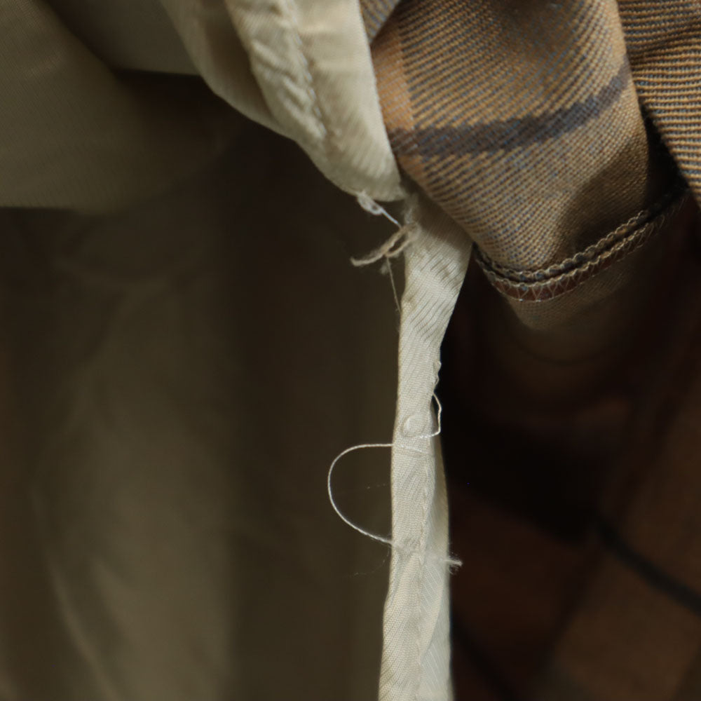 Burberrys バーバリーズ 90s オールド チェック柄 ミモレ丈 プリーツスカート 7 ベージュブラウン レディース