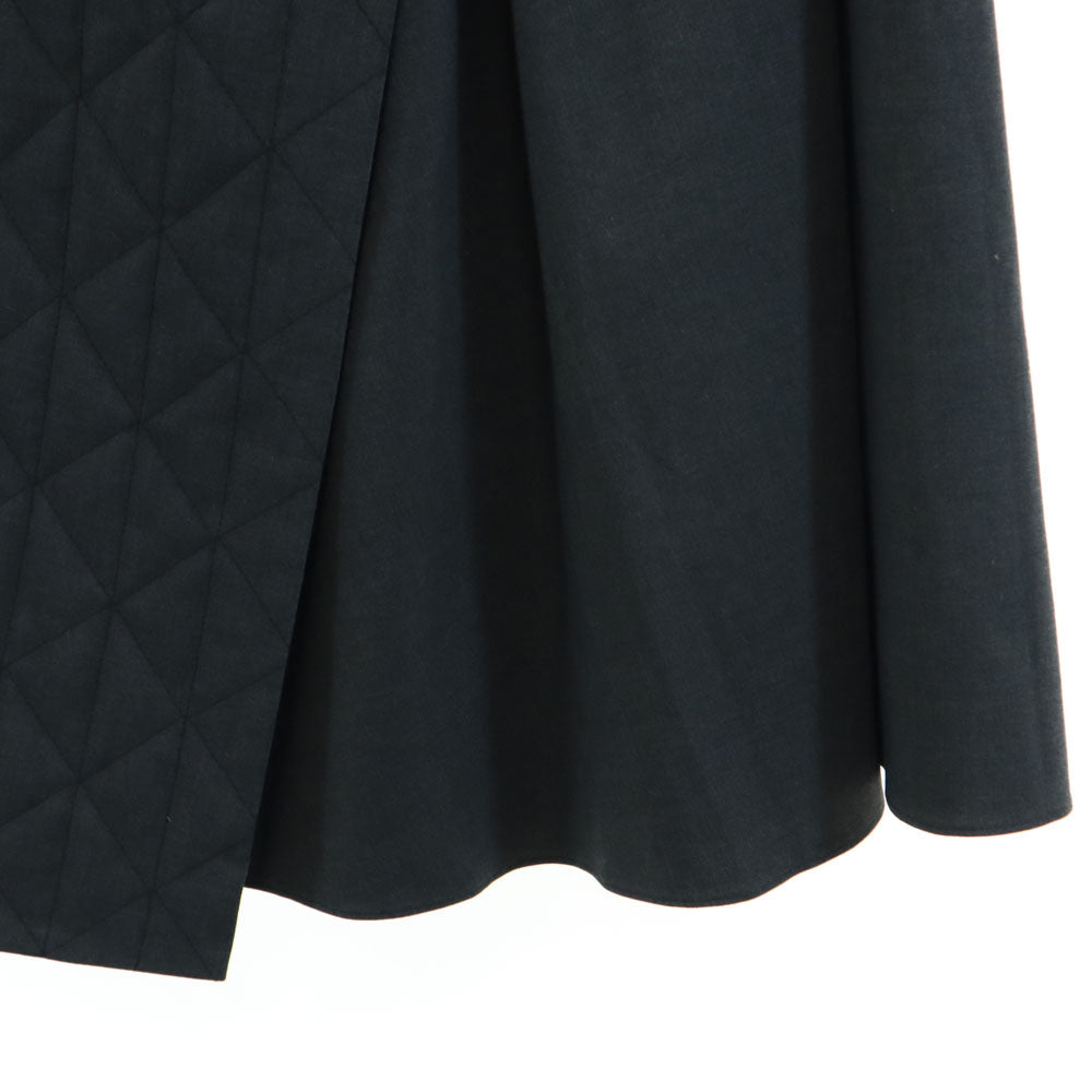 未使用 Ray Beams レイビームス ロング丈 キルティング レイヤー スカート 0 チャコールグレー レディース