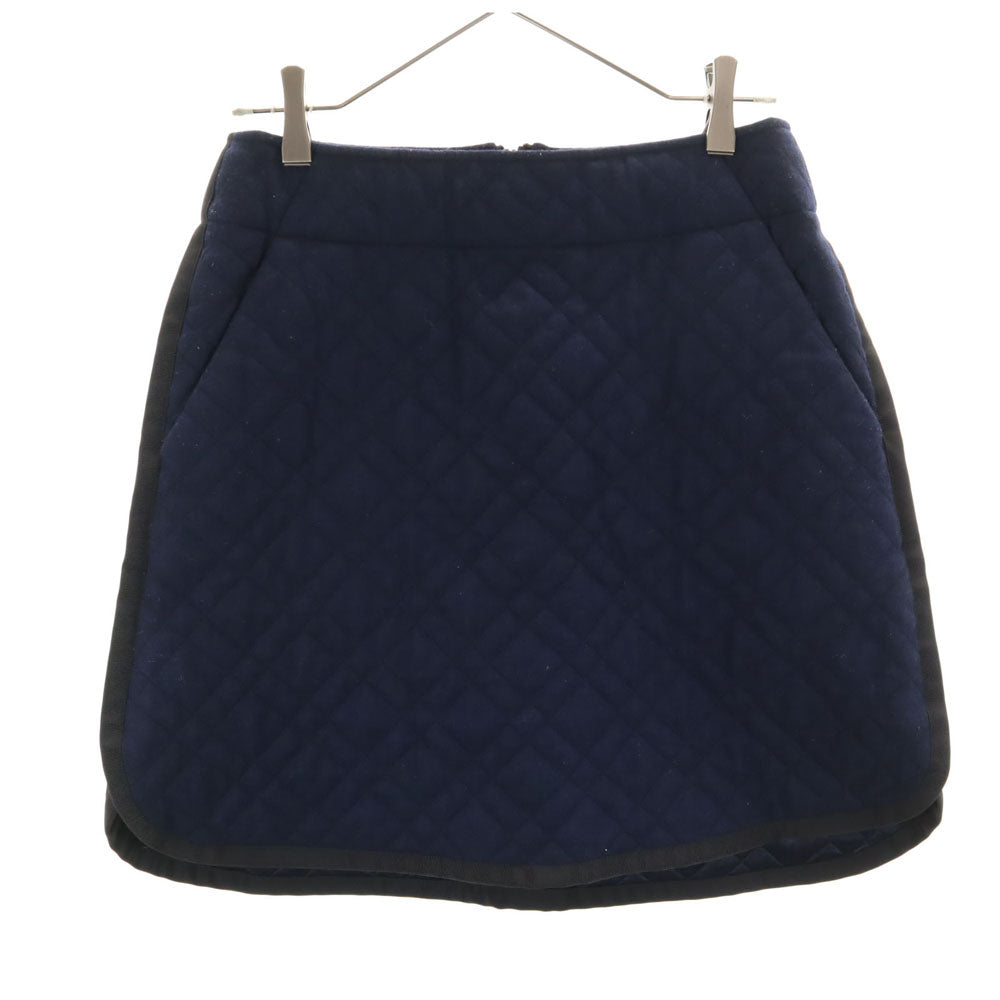 sacai luck サカイラック キルティング ミニスカート 2 ネイビー 中綿入り レディース
