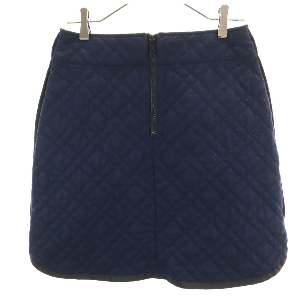 sacai luck サカイラック キルティング ミニスカート 2 ネイビー 中綿入り レディース