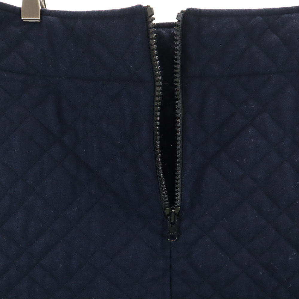 sacai luck サカイラック キルティング ミニスカート 2 ネイビー 中綿入り レディース