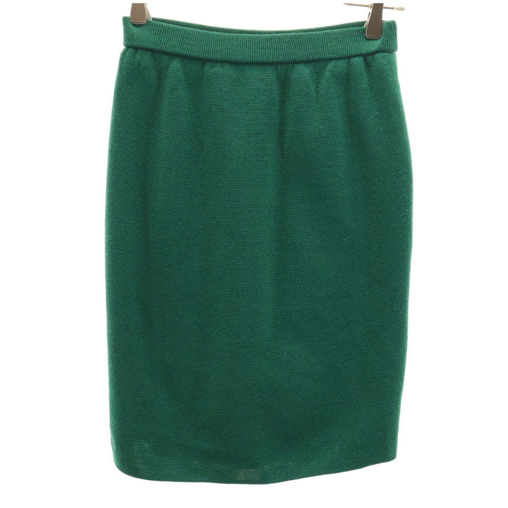 YVES SAINT LAURENT イヴサンローラン 90s オールド ミディ丈 ニット タイトスカート 7号 グリーン レディース