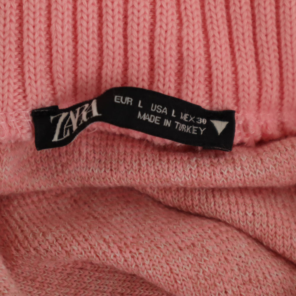 美品 ZARA ザラ ロング丈 ニット タイトスカート L ピンク レディース
