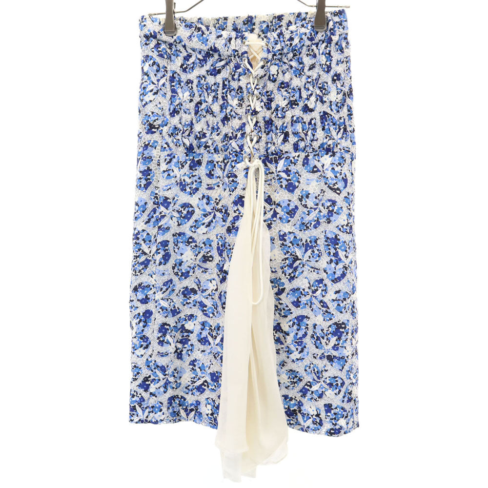 Sacai サカイ 日本製 花柄 総レース 膝丈スカート 2 ホワイト 他 レディース