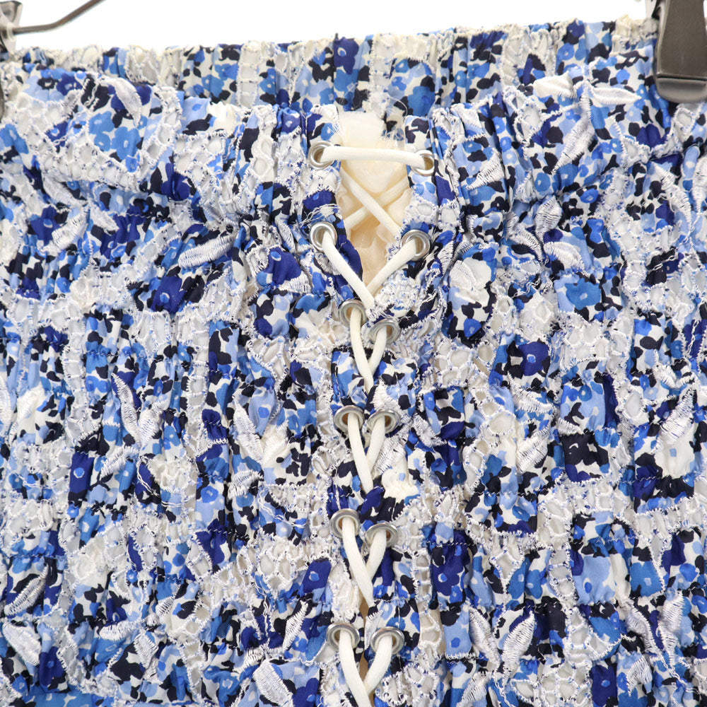 Sacai サカイ 日本製 花柄 総レース 膝丈スカート 2 ホワイト 他 レディース