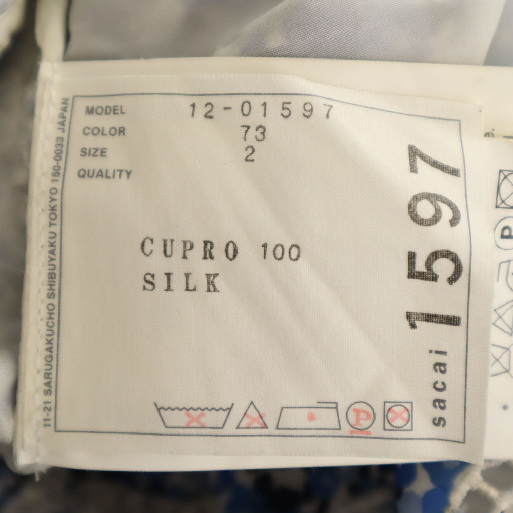 Sacai サカイ 日本製 花柄 総レース 膝丈スカート 2 ホワイト 他 レディース