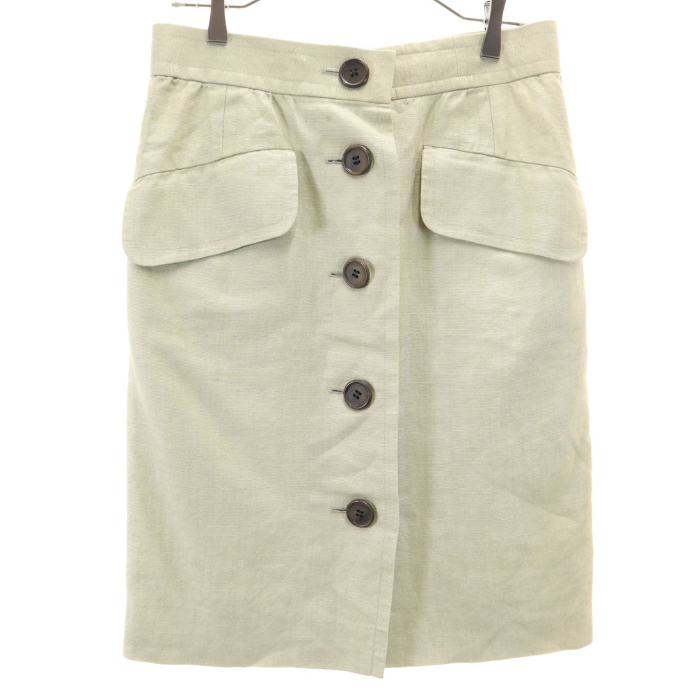 YVES SAINT LAURENT イヴサンローラン 90s オールド ミディ丈 タイトスカート M グレージュ レディース