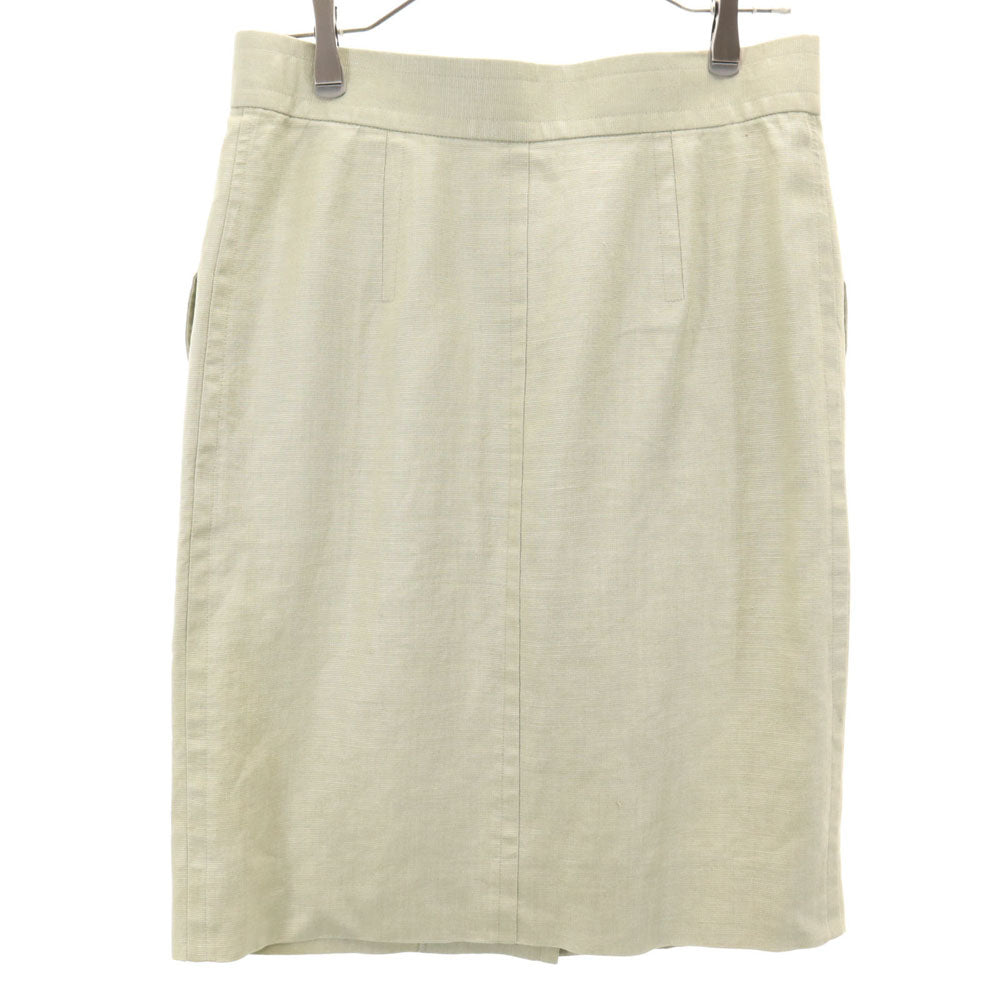 YVES SAINT LAURENT イヴサンローラン 90s オールド ミディ丈 タイトスカート M グレージュ レディース