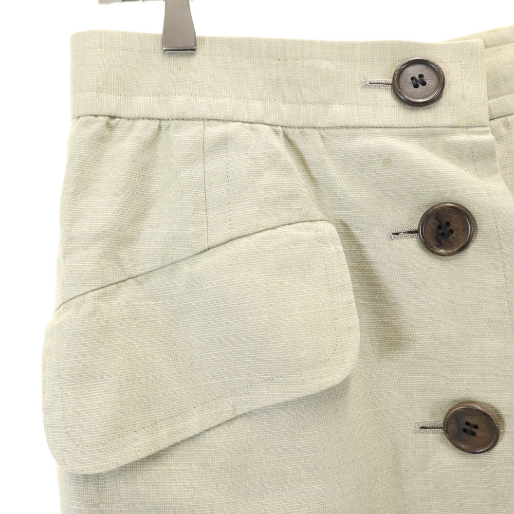 YVES SAINT LAURENT イヴサンローラン 90s オールド ミディ丈 タイトスカート M グレージュ レディース