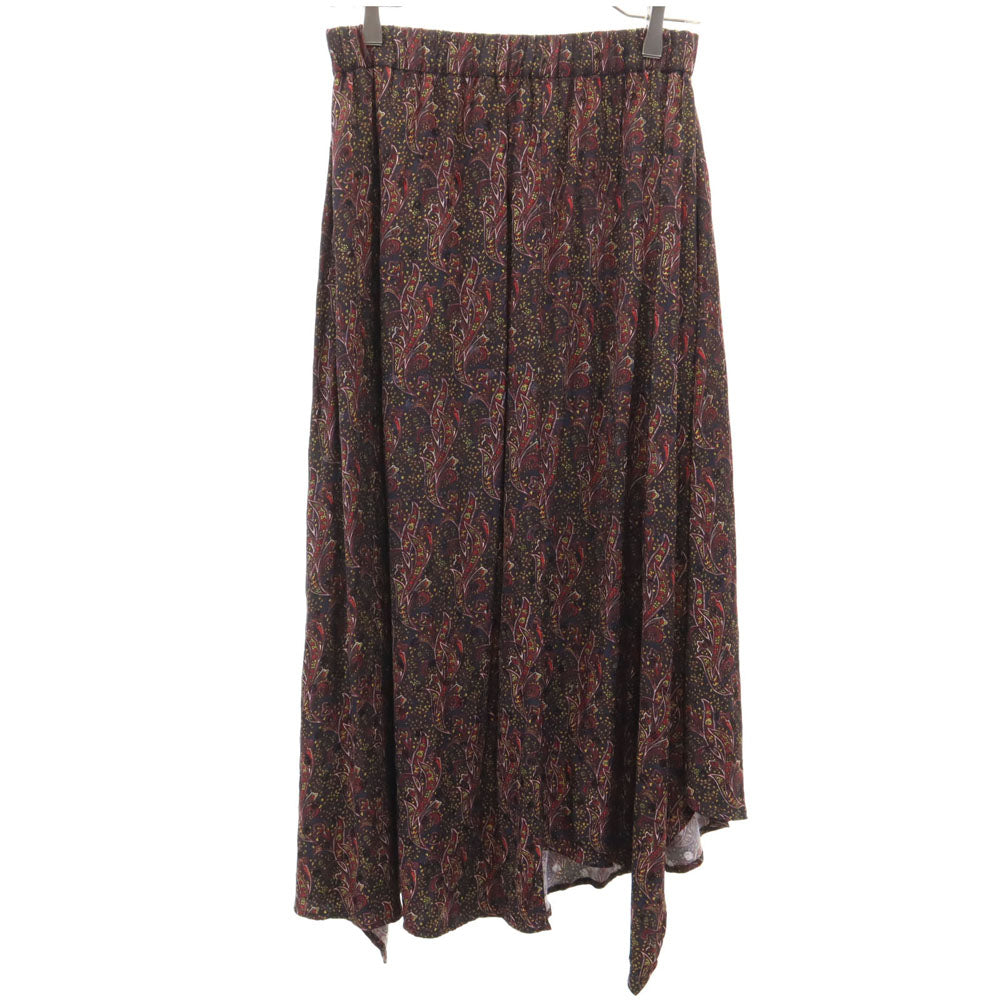 ケービーエフ 総柄 ロングスカート ONE ボルドー 他 KBF ウエストゴム レディース