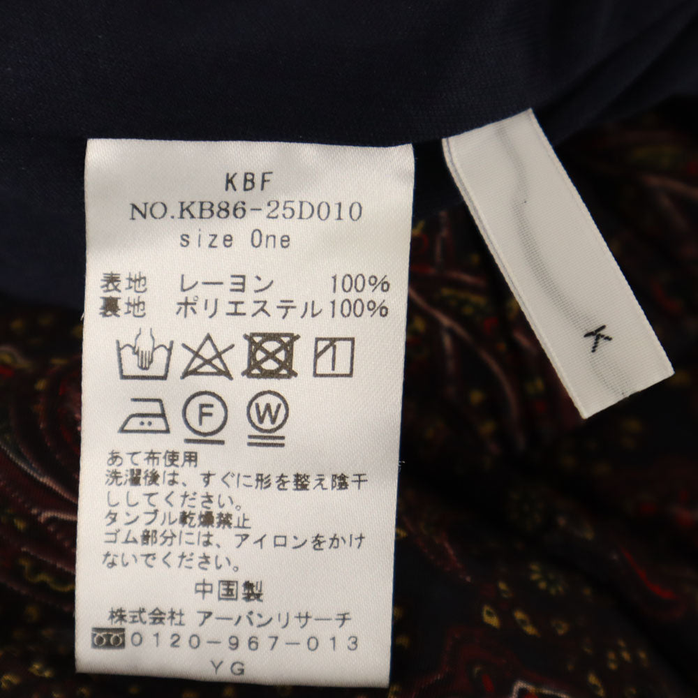 KBF ケービーエフ 総柄 ロングスカート ONE ボルドー 他 ウエストゴム レディース