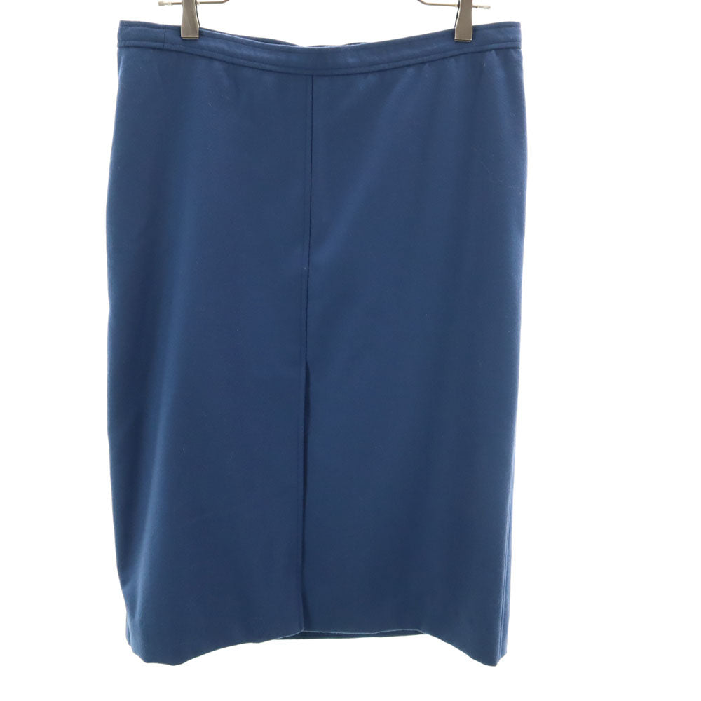 YVES SAINT LAURENT イヴサンローラン 90s フランス製 オールド ミモレ丈 タイトスカート 44 青紺 TRICOT レディース
