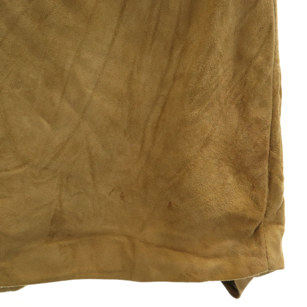 S Max Mara エスマックスマーラ ミディ丈 スエードレザー スカート 36 ベージュブラウン レディース