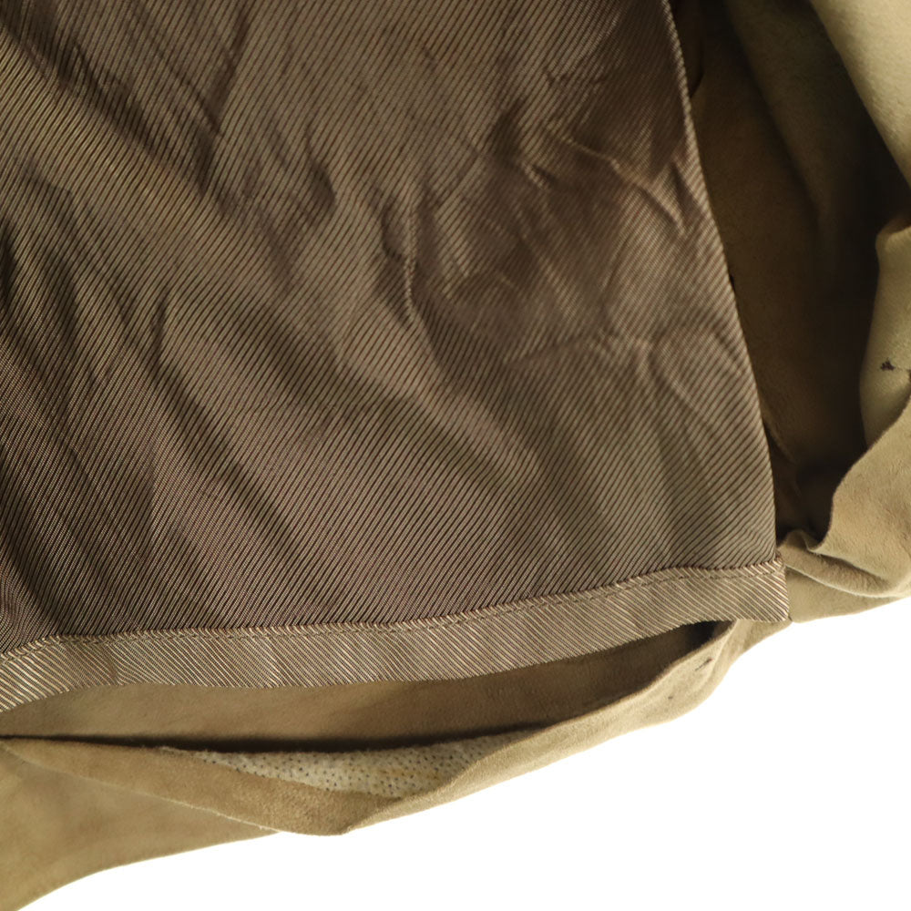 S Max Mara エスマックスマーラ ミディ丈 スエードレザー スカート 36 ベージュブラウン レディース