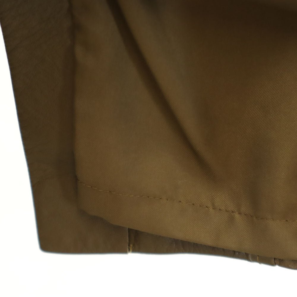 日本製 ミディ丈 牛革 レザー タイトスカート 7 ブラウン レディース