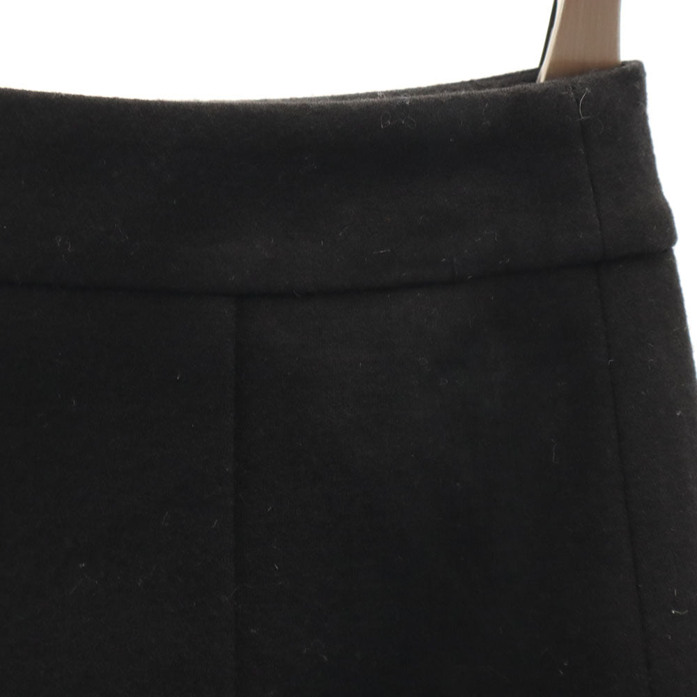 courreges クレージュ ウール100% ミディ丈 スカート 38 黒 レディース