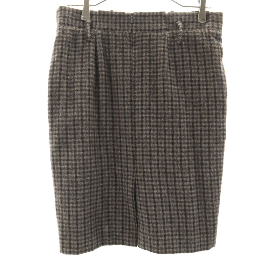 MOSCHINO モスキーノ イタリア製 ウール チェック柄 ミディ丈 タイトスカート 40 グレー 他 レディース