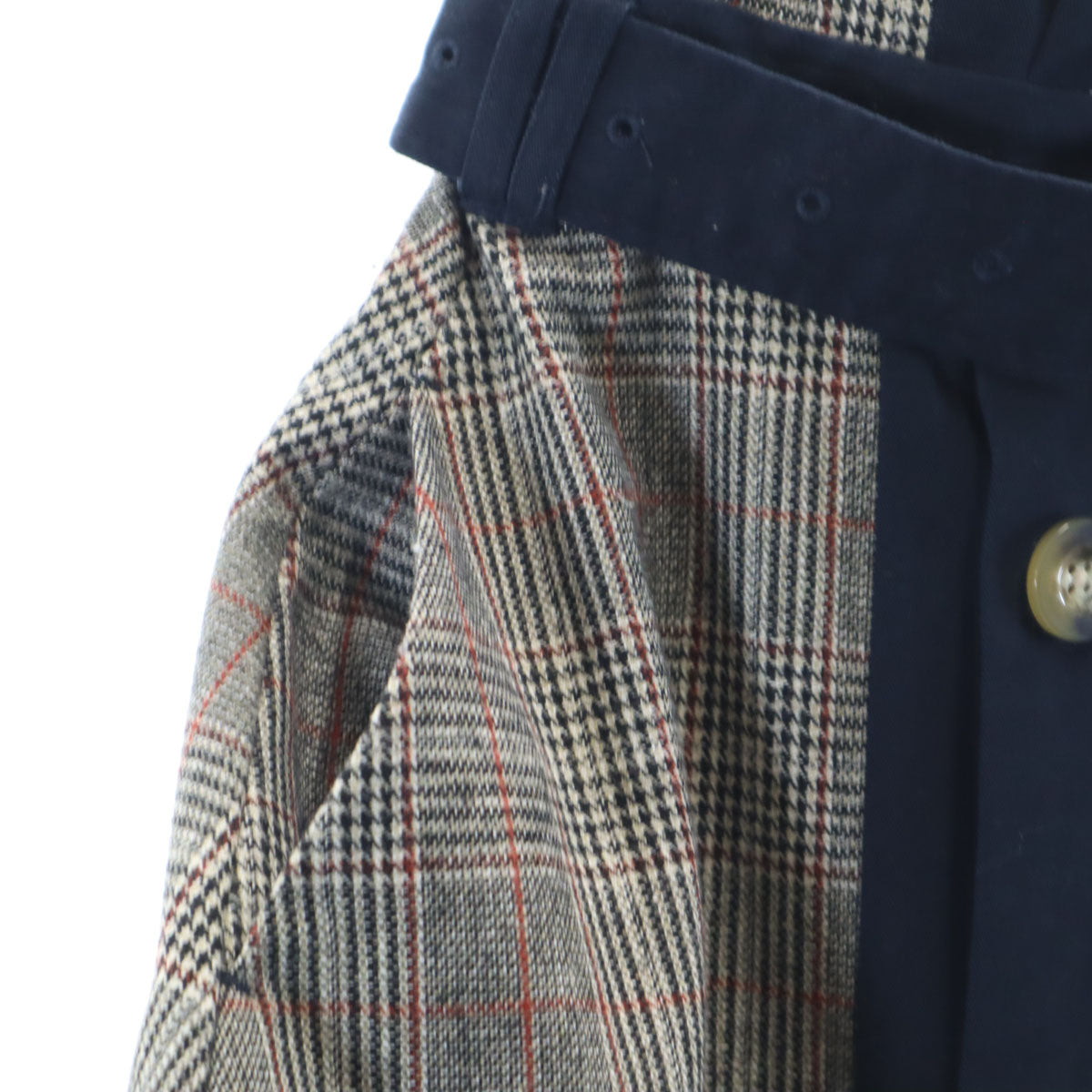 AMERI UNDRESSED アメリ グレンチェック ロングスカート グレージュ レディース