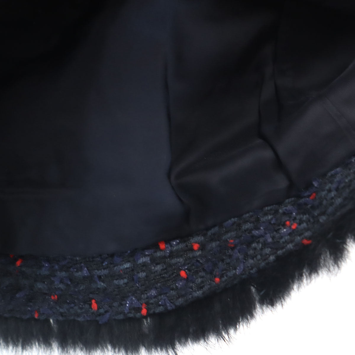 Rene ルネ 日本製 ミニ丈 ツイード スカート 36 ネイビー系 TISSUE レディース