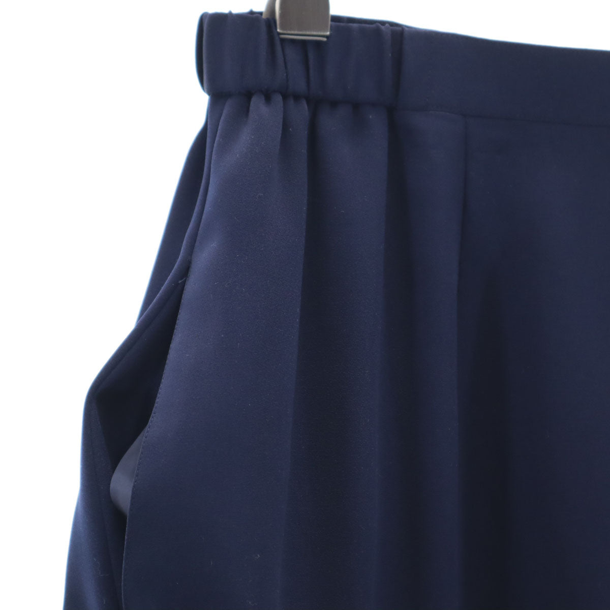 YOSHIKO HAKUTSURU 日本製 ミディ丈 スカート 38 ネイビー レディース