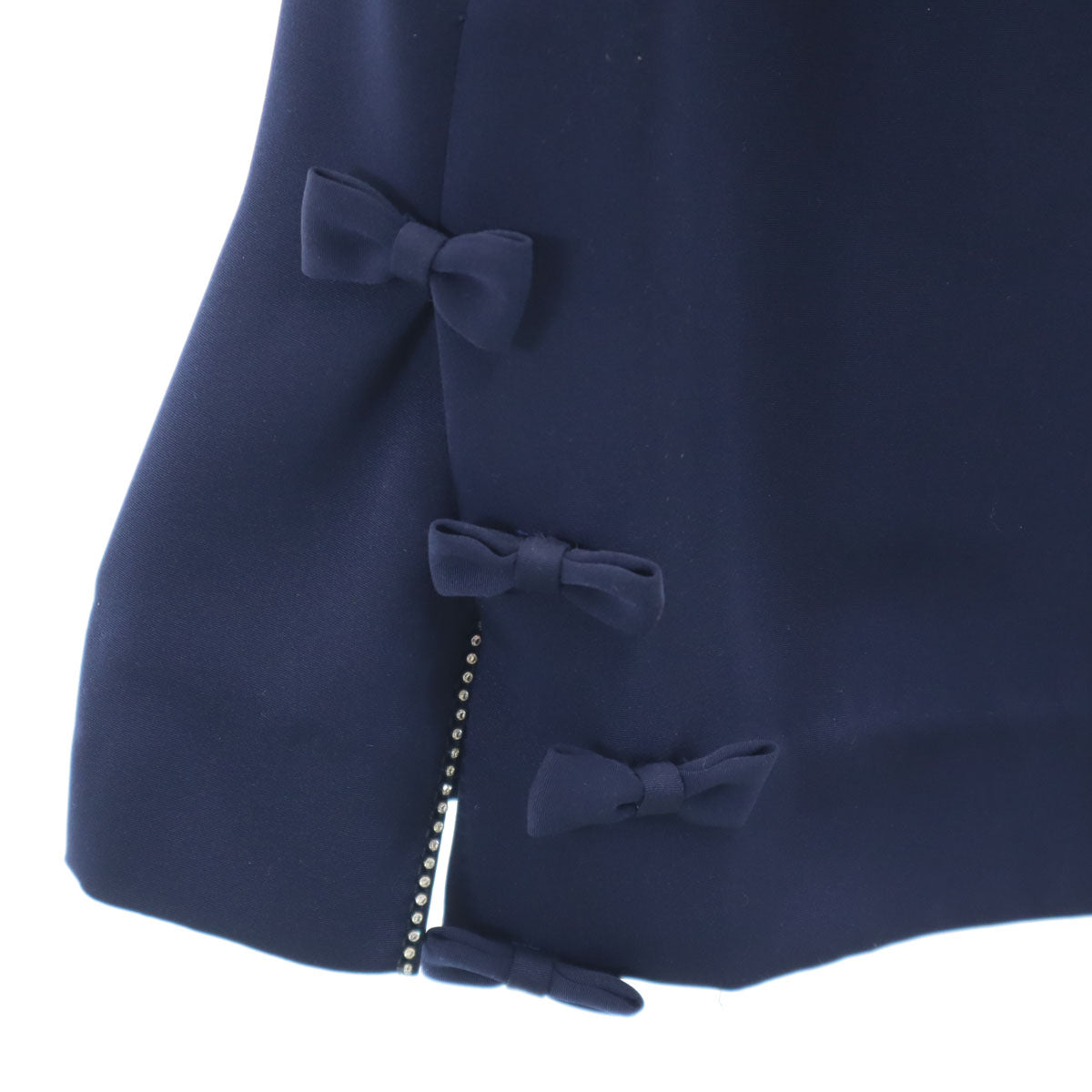 YOSHIKO HAKUTSURU 日本製 ミディ丈 スカート 38 ネイビー レディース