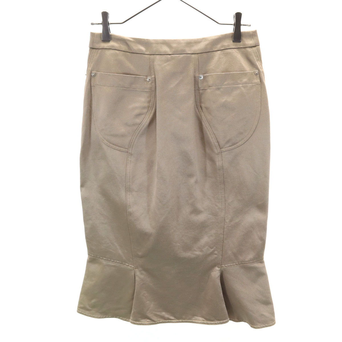 MAX MARA マックスマーラ イタリア製 ミモレ丈 マーメイドスカート 36 ベージュ レディース