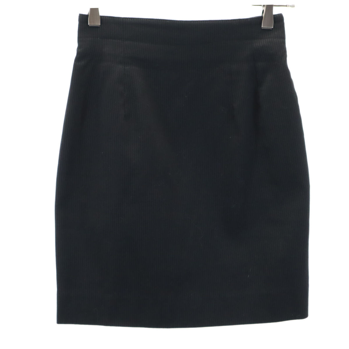 ミスディオール ストライプ柄 ミニ丈 タイトスカート M ブラック レディース