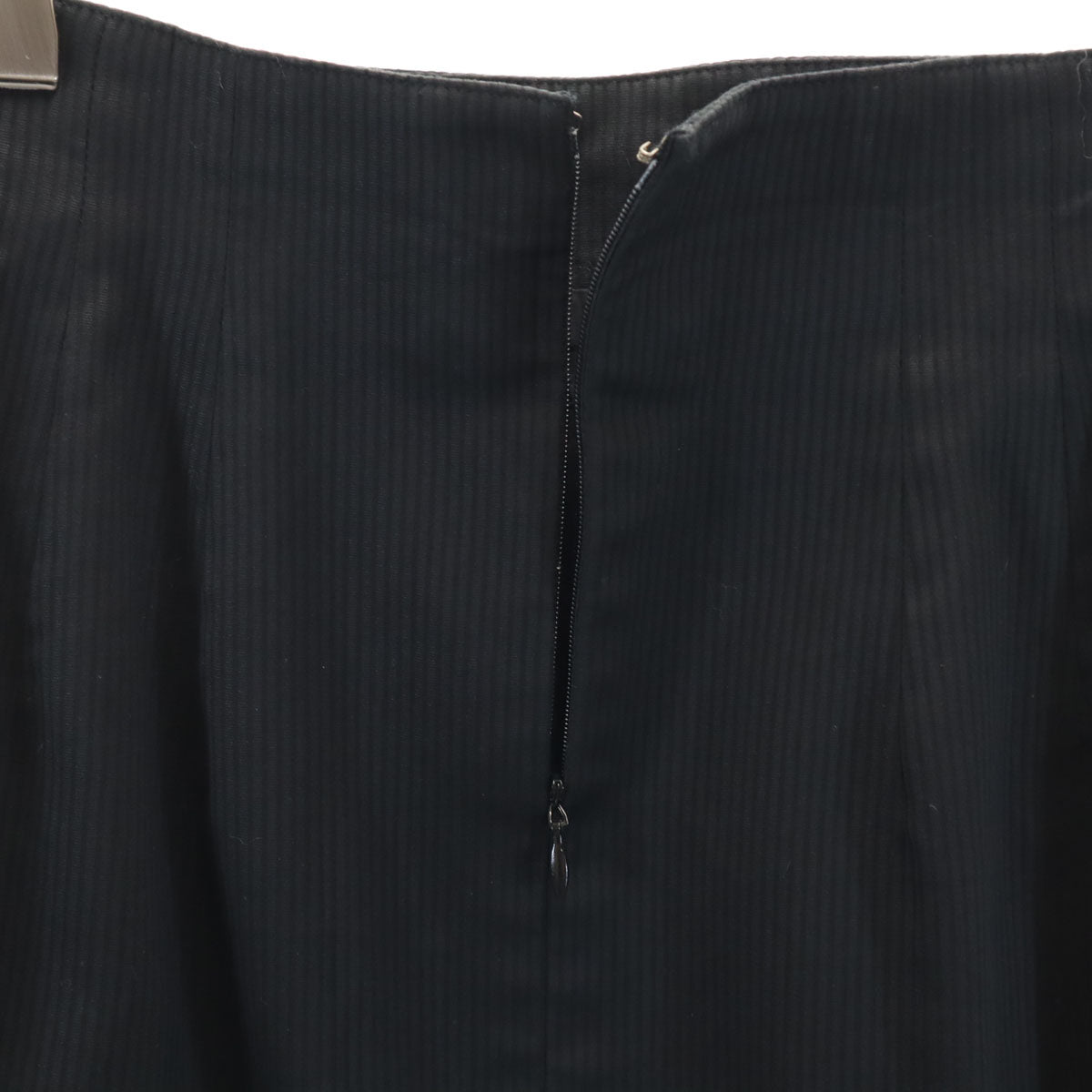 ミスディオール ストライプ柄 ミニ丈 タイトスカート M ブラック レディース