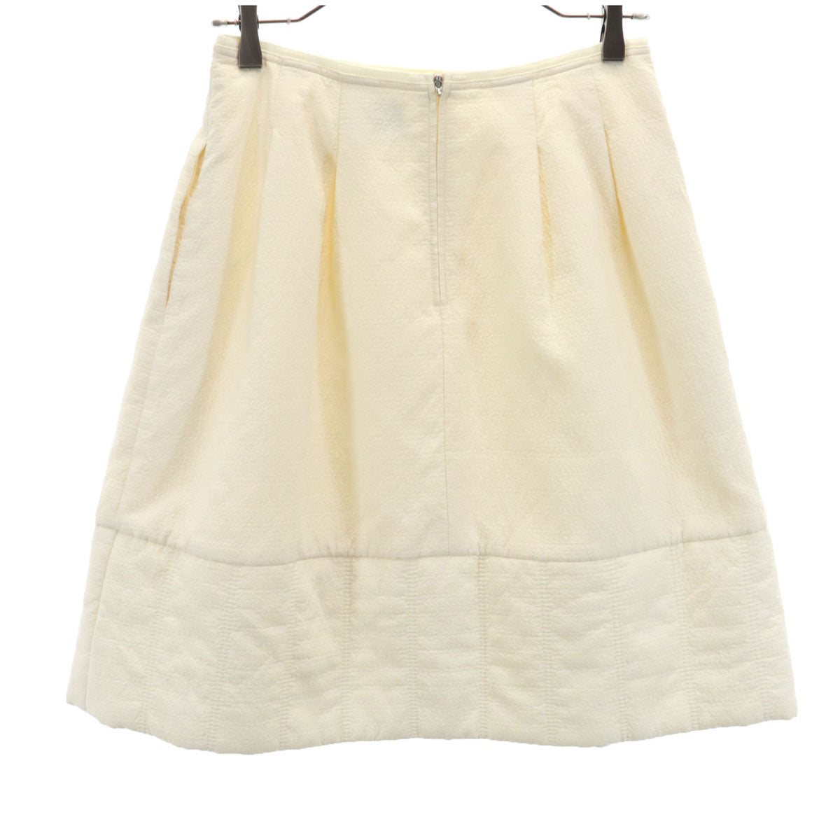 FOXEY フォクシー 日本製 ミディスカート 40 アイボリー レディース