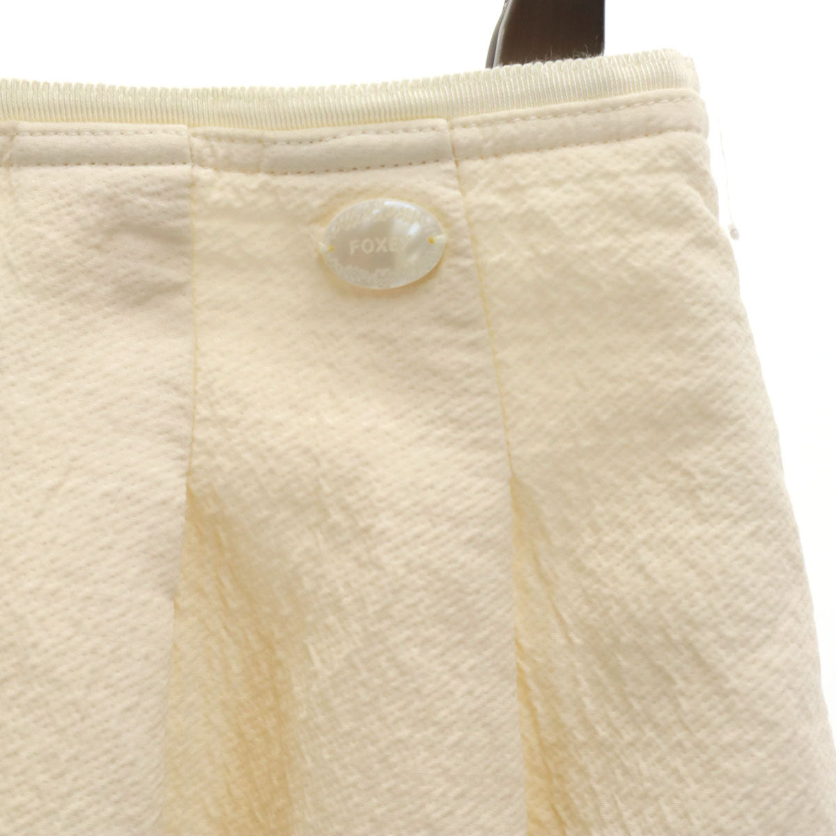 FOXEY フォクシー 日本製 ミディスカート 40 アイボリー レディース