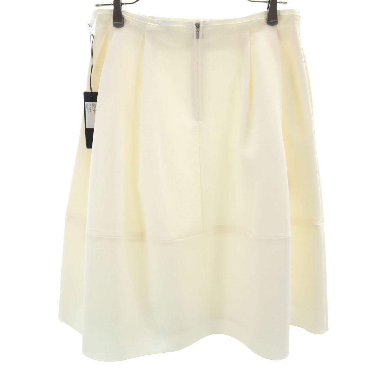 FOXEY NEW YORK フォクシーニューヨーク 日本製 ミディ丈 フレアスカート 40 ホワイト レディース