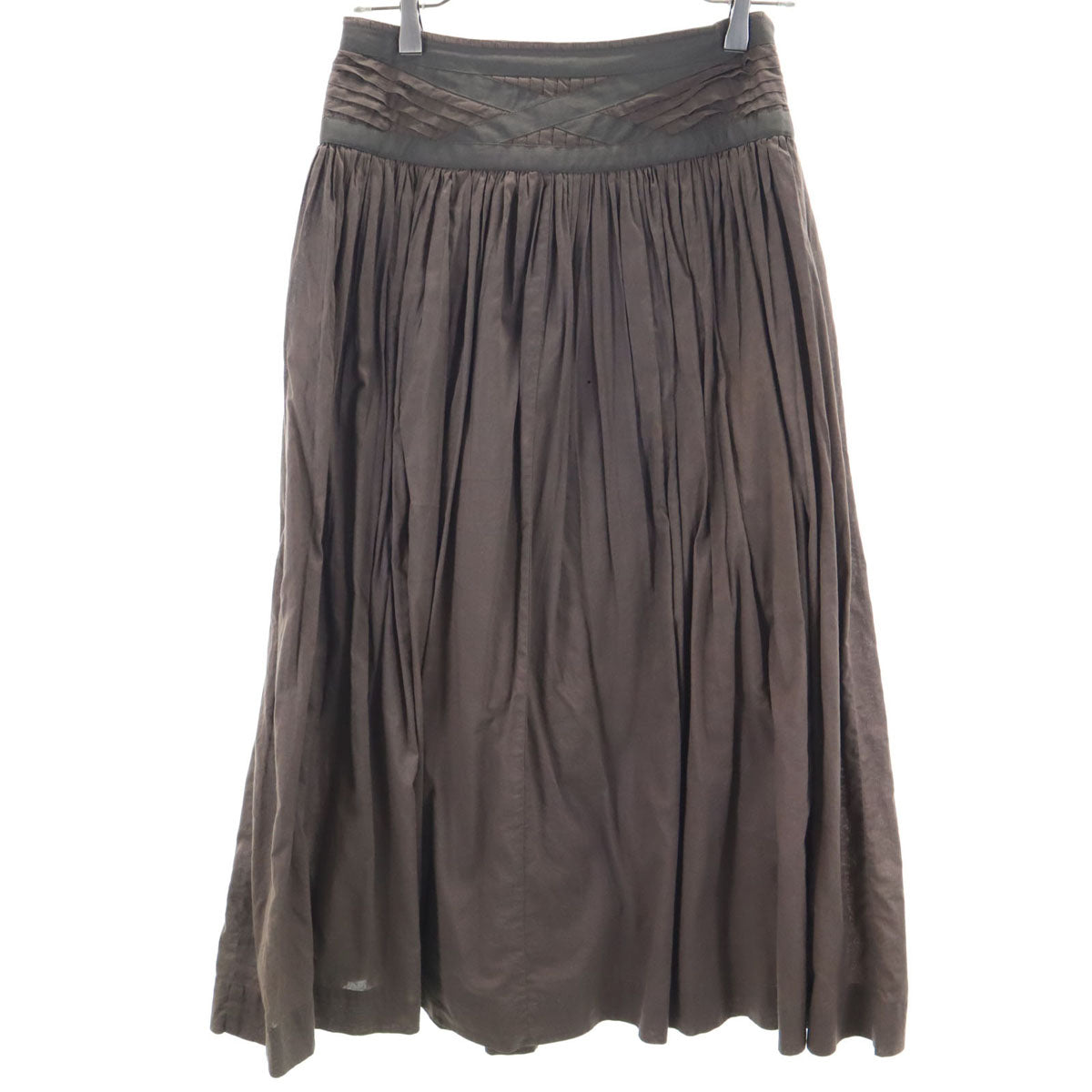MAX MARA Weekend マックスマーラウィークエンド ロング丈 ギャザースカート 42 ブラウン レディース
