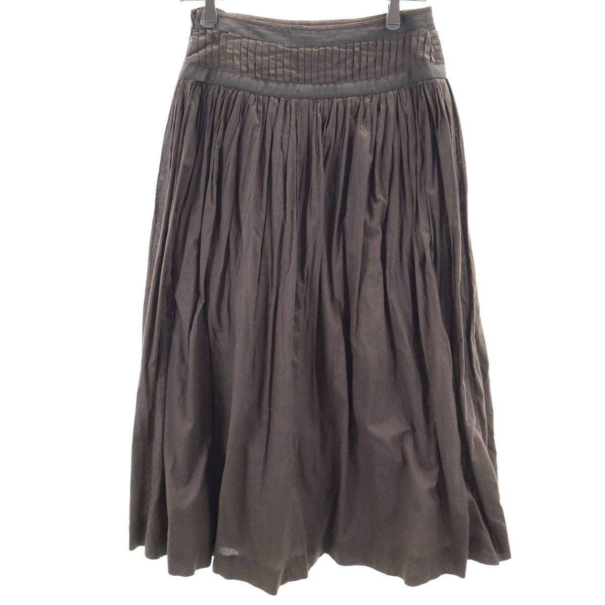 MAX MARA Weekend マックスマーラウィークエンド ロング丈 ギャザースカート 42 ブラウン レディース