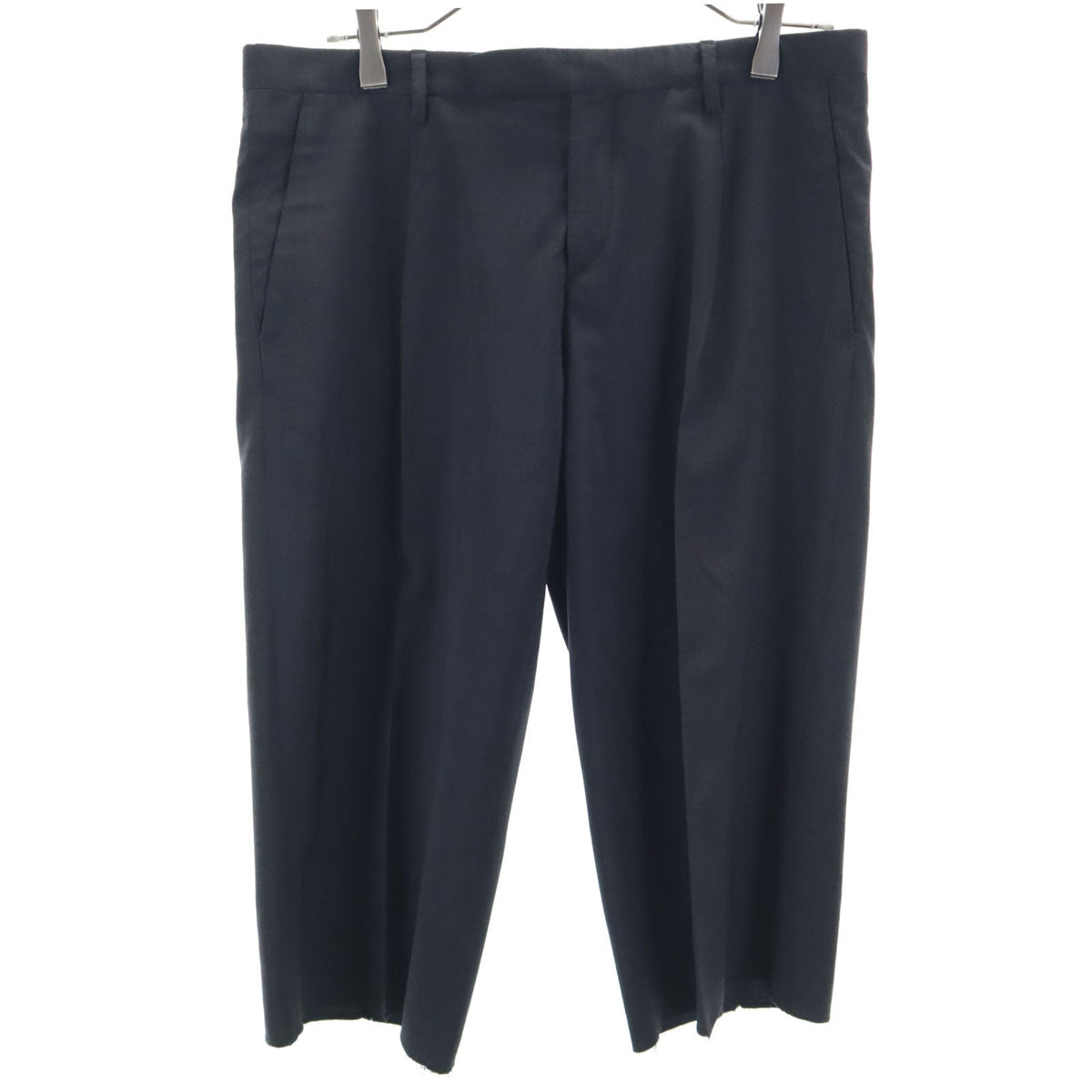 MIUMIU ミュウミュウ イタリア製 スラックス ハーフパンツ 46 チャコールグレー レディース