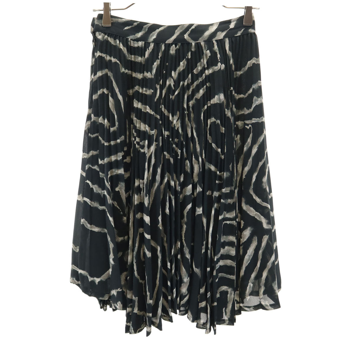 KENZO ケンゾー 90s フランス製 オールド ミディ丈 プリーツスカート 38 黒系 レディース