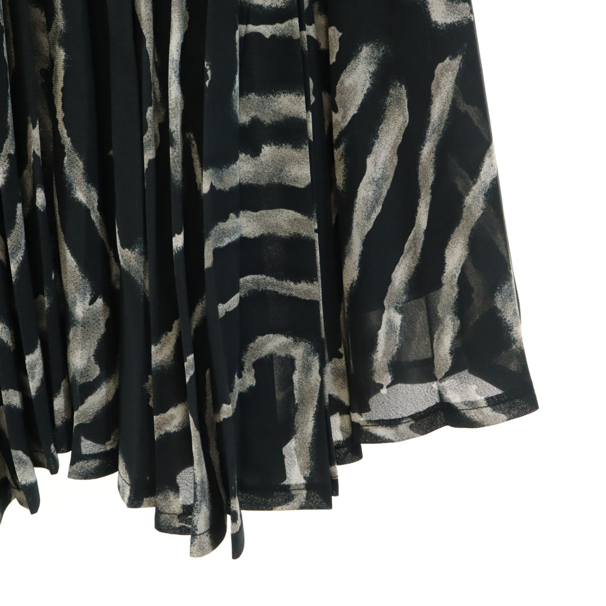 KENZO ケンゾー 90s フランス製 オールド ミディ丈 プリーツスカート 38 黒系 レディース