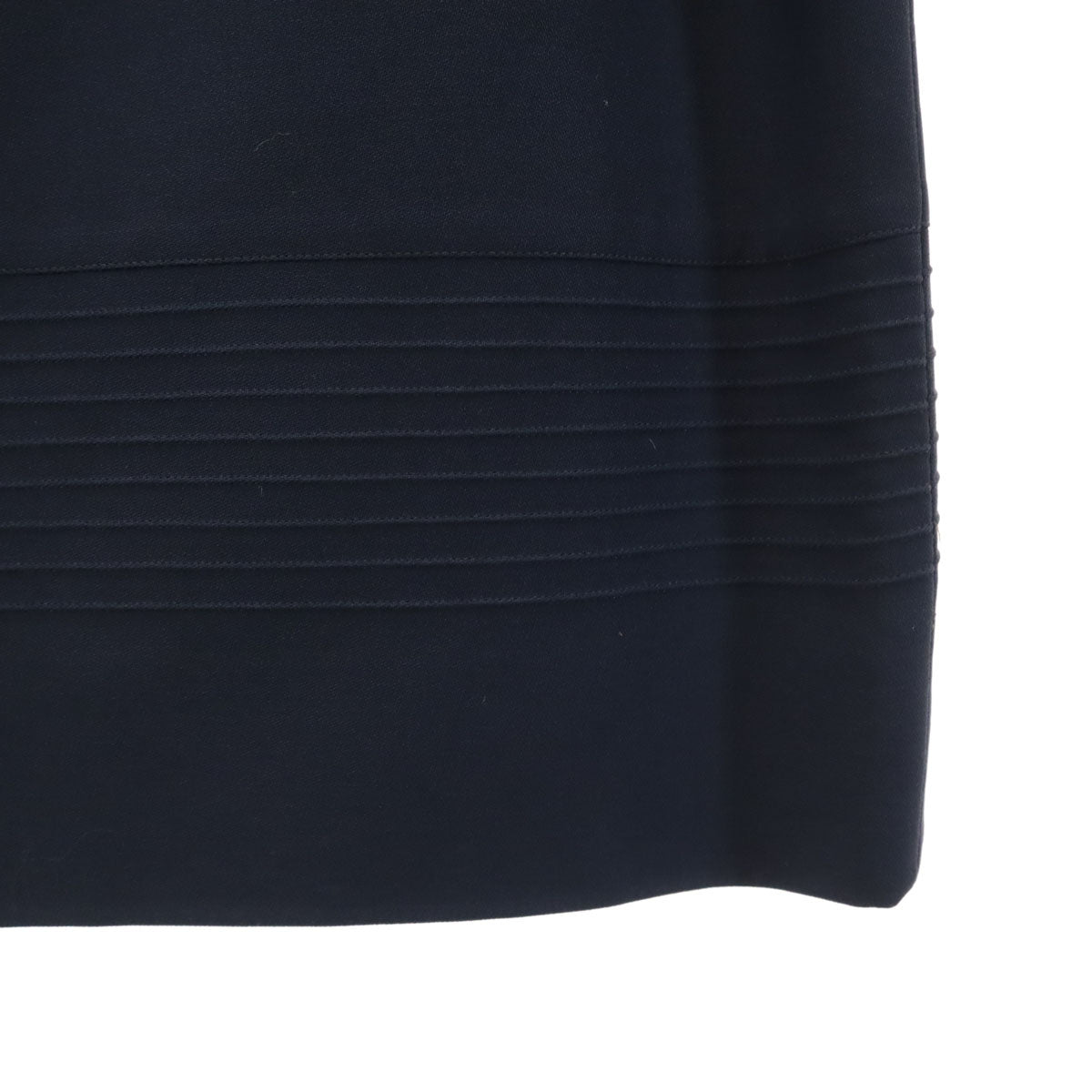 Christian Dior クリスチャンディオール 90s ウールブレンド オールド ミディ丈 台形 スカート M ネイビー レディース