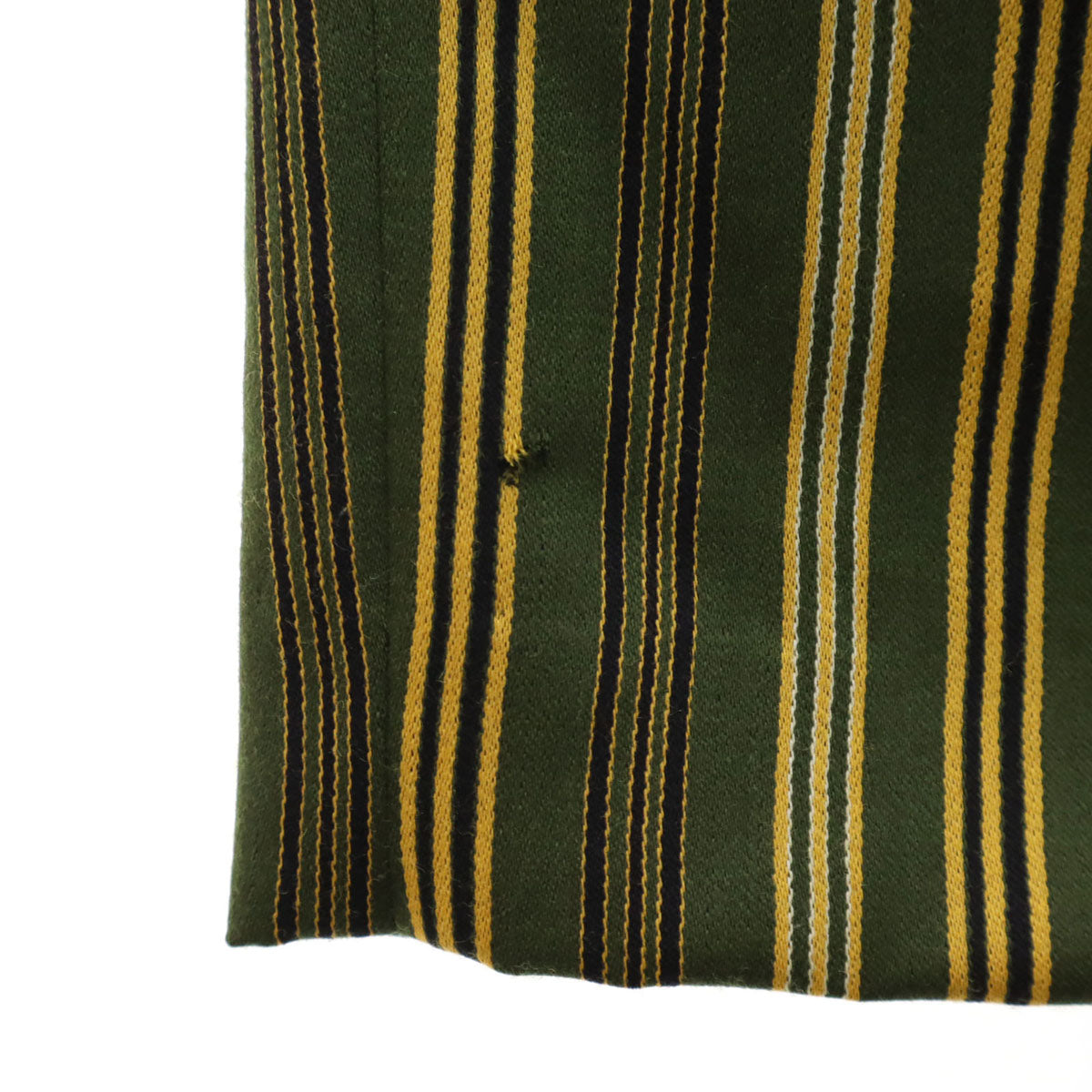 KENZO ケンゾー 90s ウール100% フランス製 オールド ストライプ柄 ミモレ丈 タイトスカート 38 グリーン系 レディース