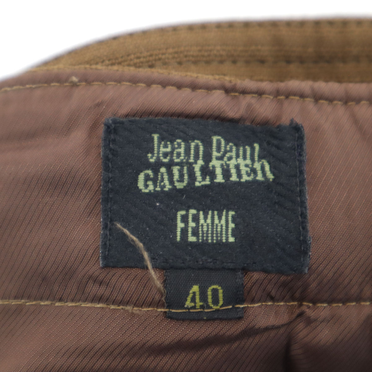JEAN-PAUL GAULTIER ジャンポールゴルチエ ミニ丈 タイトスカート 40 ブラウン レディース
