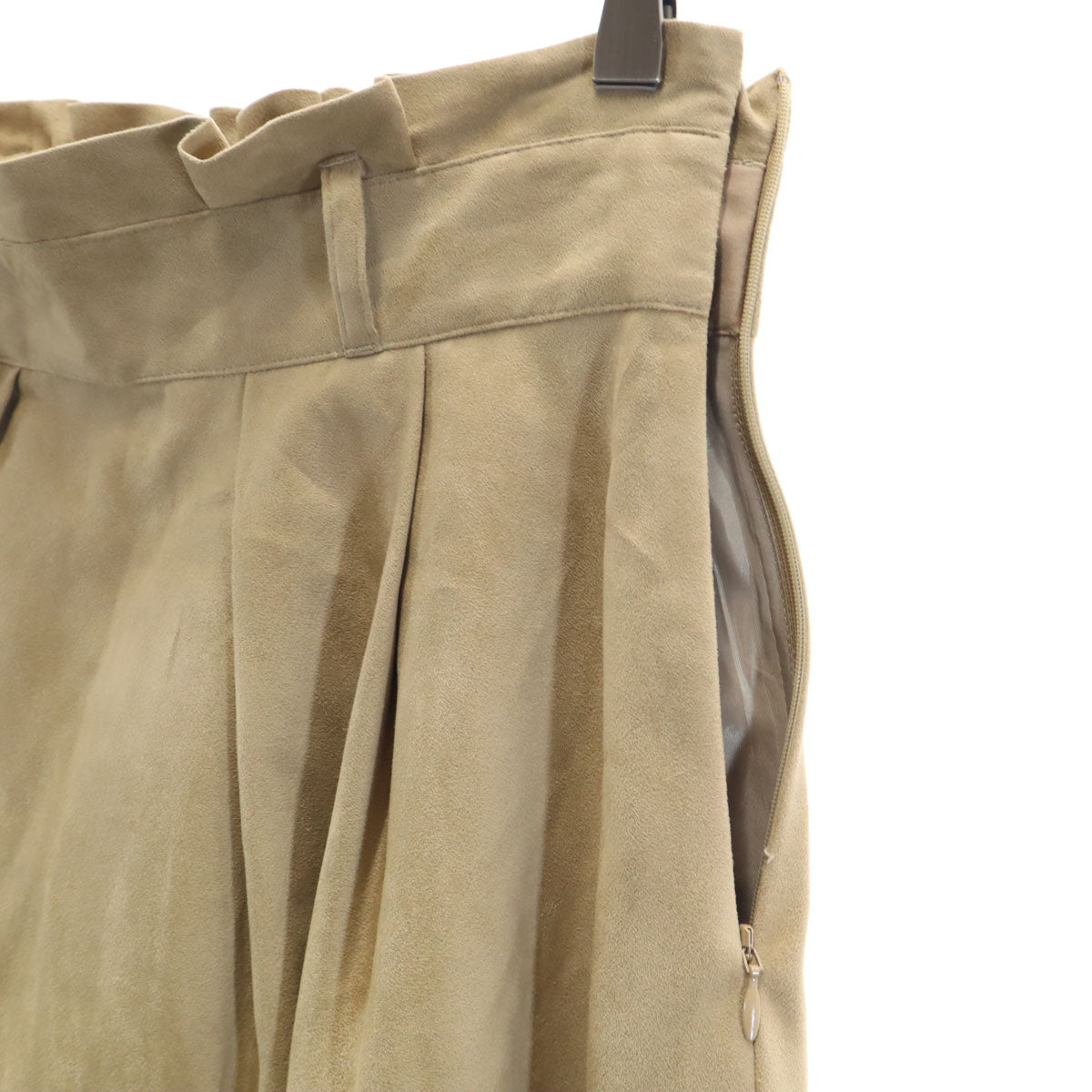 BLUE LABEL CRESTBRIDGE ブルーレーベルクレストブリッジ ミモレ丈 フェイクスエード フレアスカート 38 ベージュ レディース