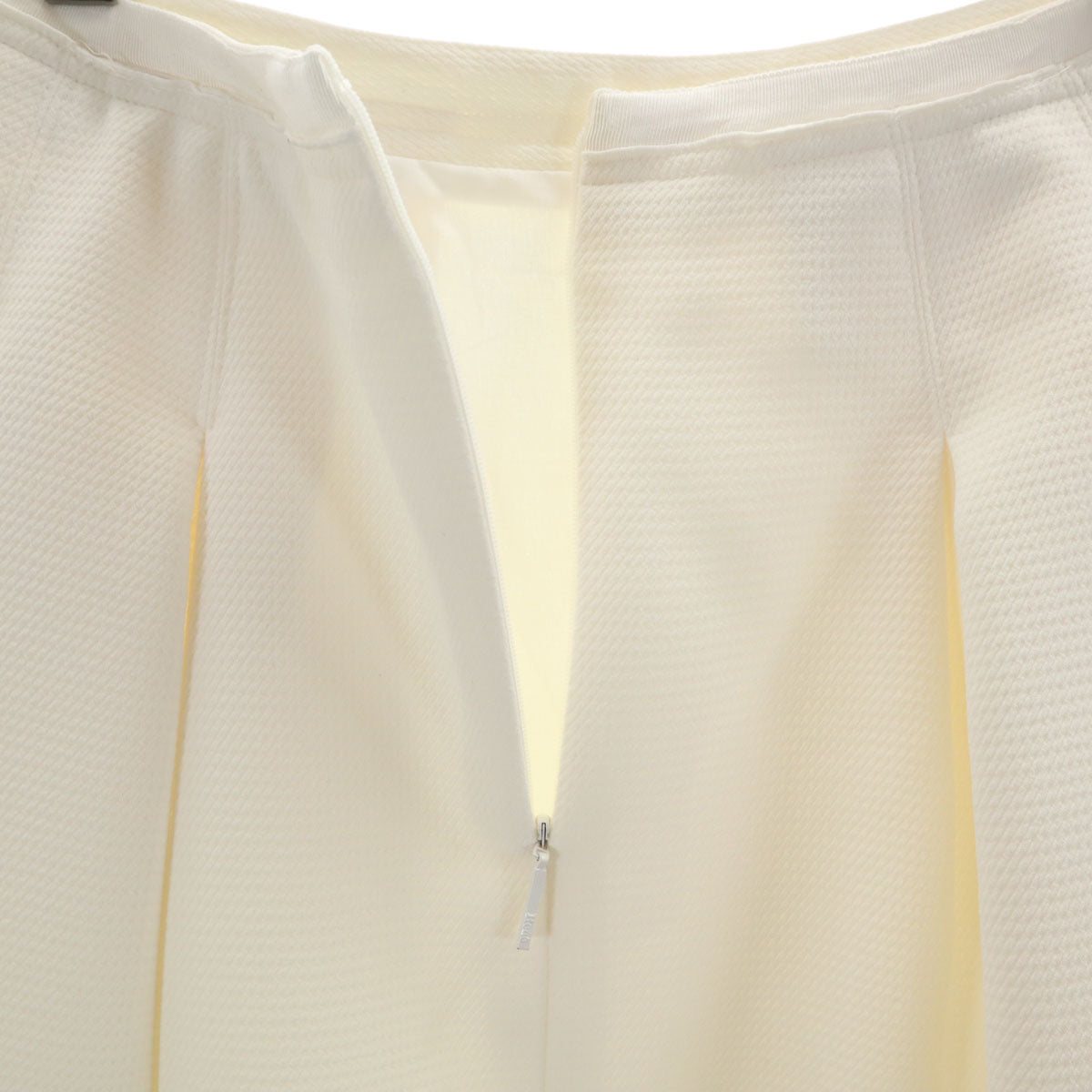 Rene ルネ 日本製 ミニ丈 ボックス プリーツスカート 34 アイボリー レディース