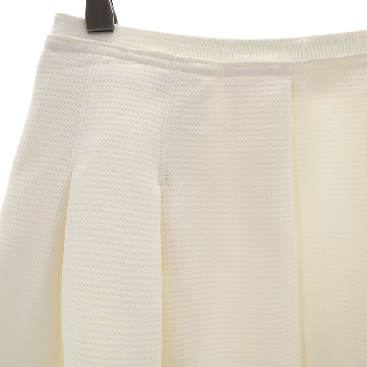 Rene ルネ 日本製 ミニ丈 ボックス プリーツスカート 34 アイボリー レディース