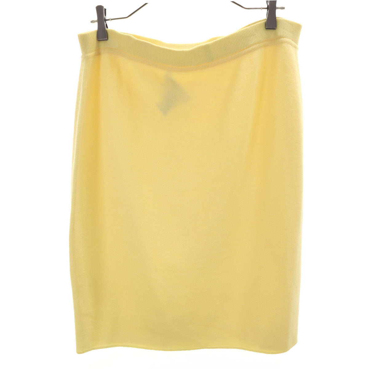 ESCADA エスカーダ ハンガリー製 ミディ丈 ニット タイトスカート 40 イエロー レディース