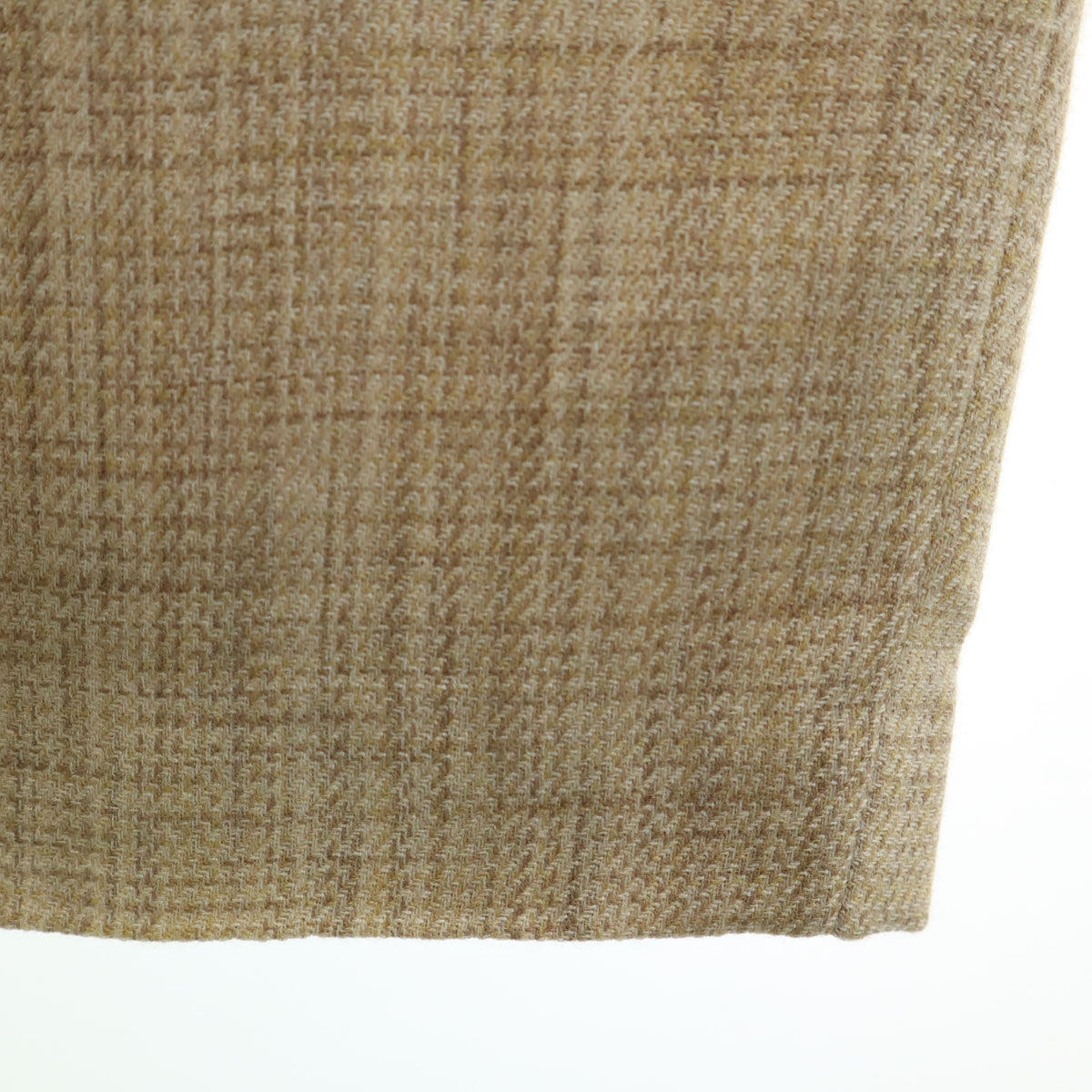 GIORGIO ARMANI ジョルジオアルマーニ 90s イタリア製 オールド チェック柄 ミモレ丈 タイトスカート 40 ベージュ レディース