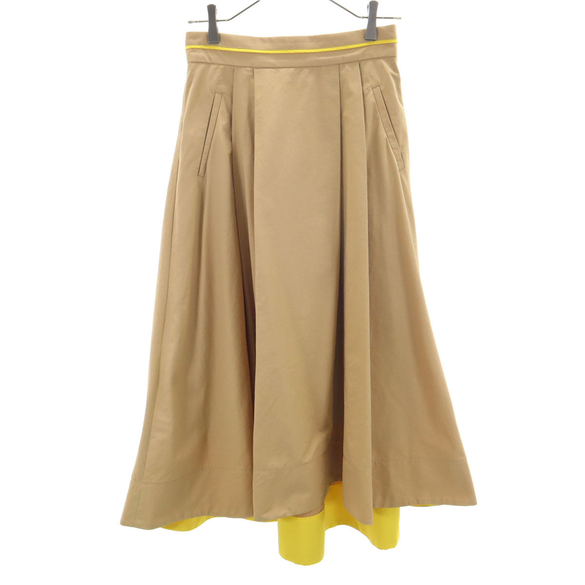 Mila Owen ミラオーウェン ロング丈 フレアスカート 1 ベージュ レディース