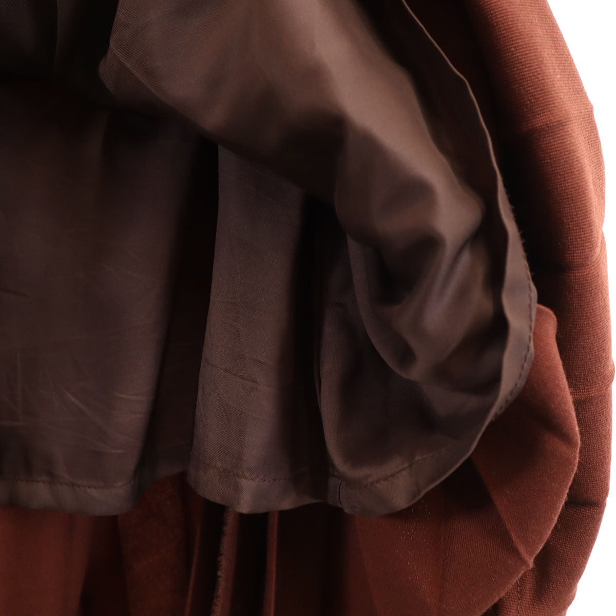 MAISON SPECIAL メゾンスペシャル ロング丈 プリーツスカート 38 赤茶 レディース